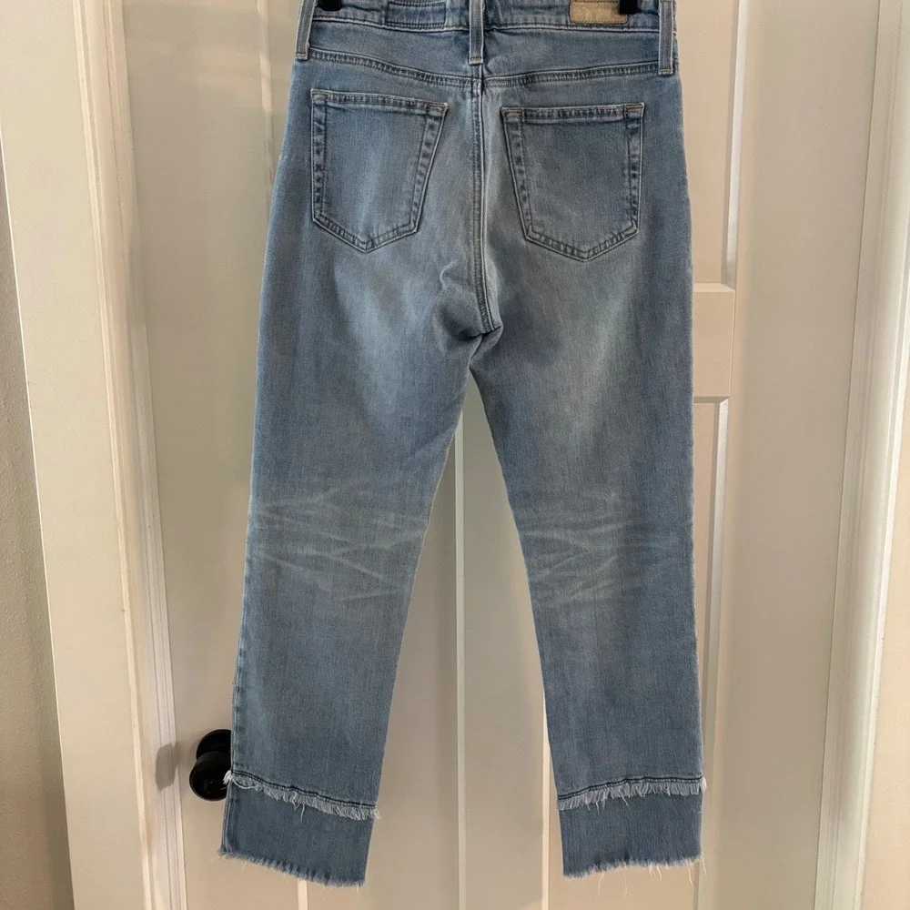 AG Adriano Goldschmied Denim‎ Jeans Womens Light Wash Frayed Hem Cropped